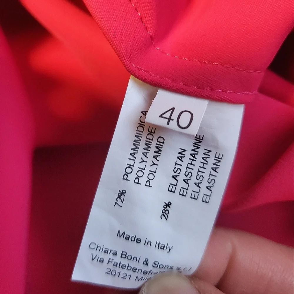 NWT$1,090 Chiara Boni Glicheria Pink Pleated Strapless Ruffle Gown Dress Sz 4 - Picture 13 of 16